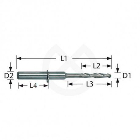 Fraises Zirconium Stop Bleu Z100-R2D-40 1,00MM