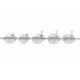 Brackets céramiques Clarity SL 1 Cas 5-5 Sup et Inf MBT