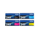 Pack 4 TN-249 toners couleur haute capacité Brother