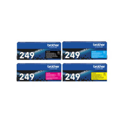 Pack 4 TN-249 toners couleur haute capacité Brother